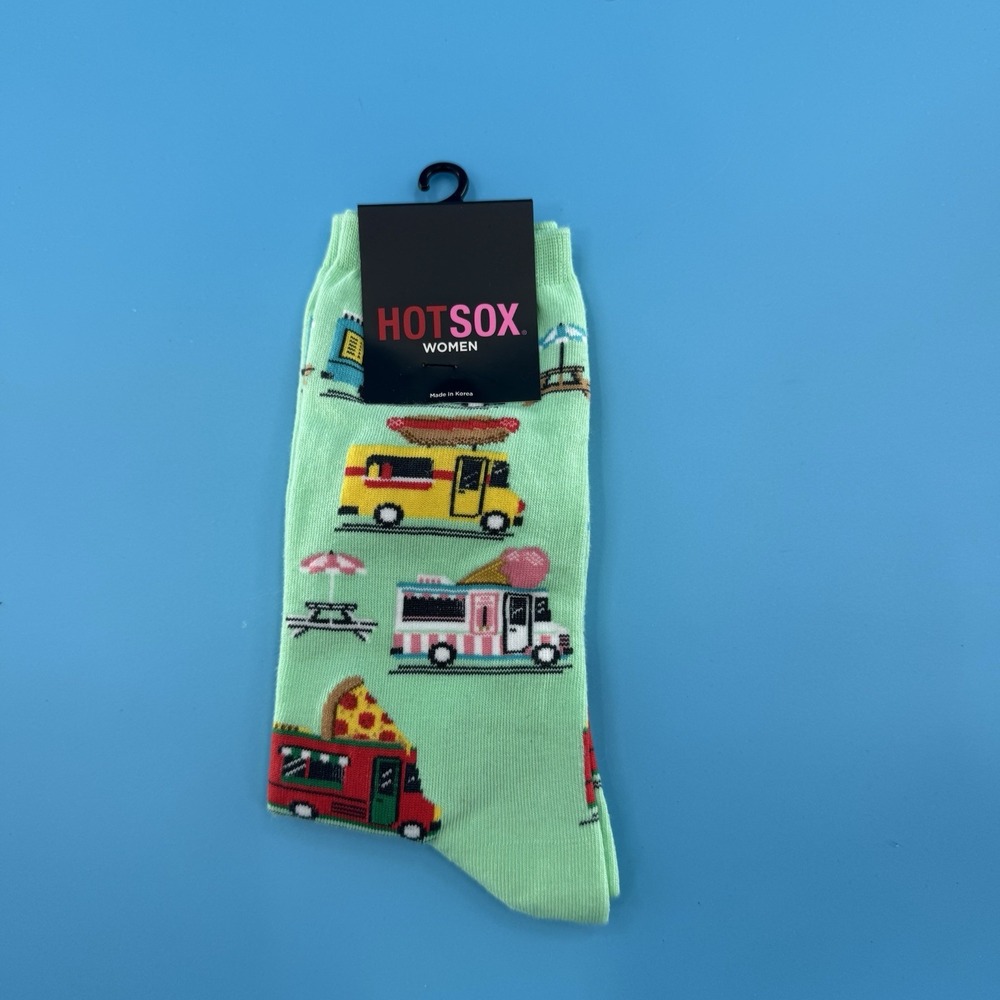 Hot Sox Women's Food Truck Crew Socks Ice Cream Pizza Taco Size 9–11 New